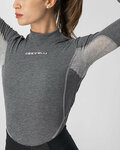 CASTELLI Cycling long sleeve t-shirt - FLANDERS 2 WARM LADY - grey