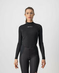 CASTELLI Cycling long sleeve t-shirt - FLANDERS 2 WARM LADY - black