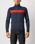 CASTELLI Cycling thermal jacket - RADDOPPIA 3 - blue
