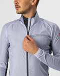 CASTELLI Cycling windproof jacket - SQUADRA STRECH - grey