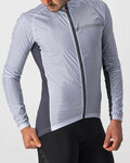 CASTELLI Cycling windproof jacket - SQUADRA STRECH - grey
