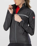 CASTELLI Cycling windproof jacket - SQUADRA STRECH LADY - black