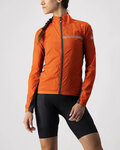 CASTELLI Cycling windproof jacket - SQUADRA STRECH LADY - red