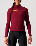 CASTELLI Cycling winter long sleeve jersey - SINERGIA 2 LADY WNT - bordeaux