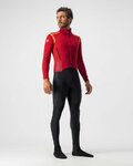 CASTELLI Cycling skinsuit - SANREMO ROS SUIT - red/black