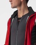 CASTELLI Cycling thermal jacket - ALPHA RoS 2 - red