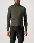 CASTELLI Cycling thermal jacket - GO WINTER - green