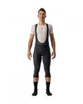 CASTELLI Cycling long bib trousers - ENTRATA THERMAL - black