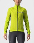 CASTELLI Cycling windproof jacket - SQUADRA STRECH LADY - yellow