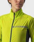 CASTELLI Cycling windproof jacket - SQUADRA STRECH LADY - yellow