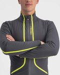 CASTELLI Cycling thermal jacket - FLIGHT AIR - anthracite