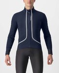 CASTELLI Cycling thermal jacket - FLIGHT AIR - blue