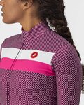 CASTELLI Cycling winter long sleeve jersey - VOLARE LADY WINTER - white/cyclamen