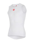 CASTELLI Cycling sleeve less t-shirt - PRO ISSUE - white