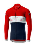 CASTELLI Cycling summer long sleeve jersey - PROLOGO VI SUMMER - blue/red/beige