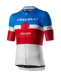 CASTELLI Cycling short sleeve jersey - MILANO - white/blue/red