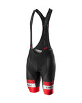 CASTELLI Cycling bib shorts - COMPETIZIONE - red/black