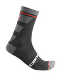 CASTELLI Cyclingclassic socks - TROFEO 15 - grey/black