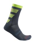 CASTELLI Cyclingclassic socks - TROFEO 15 - grey/blue/light green