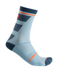 CASTELLI Cyclingclassic socks - TROFEO 15 - blue/light blue