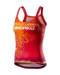 CASTELLI Cycling tank top - UPF0 LADY - multicolour/orange
