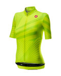 CASTELLI Cycling short sleeve jersey - SUBLIME LADY - green/yellow