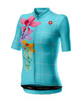 CASTELLI Cycling short sleeve jersey - FIORITA LADY - turquoise