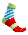 CASTELLI Cyclingclassic socks - TALENTO W LADY - light green/light blue/red