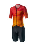 CASTELLI Cycling skinsuit - PR SPEED - red/black