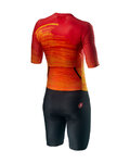 CASTELLI Cycling skinsuit - PR SPEED - red/black