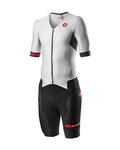CASTELLI Cycling skinsuit - FREE SANREMO 2 - white/black