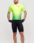 CASTELLI Cycling short sleeve jersey and shorts - AERO RACE - black/green