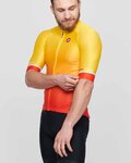 CASTELLI Cycling short sleeve jersey - AERO RACE 6.0 - red/yellow