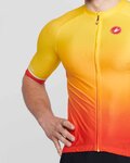 CASTELLI Cycling short sleeve jersey - AERO RACE 6.0 - red/yellow