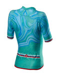 CASTELLI Cycling short sleeve jersey - CLIMBER'S 2.0 LADY - turquoise/blue