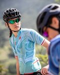 CASTELLI Cycling short sleeve jersey - CLIMBER'S 2.0 LADY - turquoise/blue