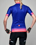 CASTELLI Cycling short sleeve jersey - GRADIENT LADY - purple/pink/black