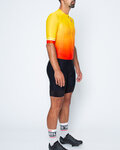 CASTELLI Cycling short sleeve jersey and shorts - AERO RACE II - black/yellow/red