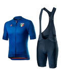 CASTELLI Cycling short sleeve jersey and shorts - ITALIA 20 - blue
