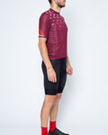 CASTELLI Cycling short sleeve jersey and shorts - AVANTI - bordeaux/black