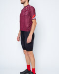 CASTELLI Cycling short sleeve jersey and shorts - AVANTI - bordeaux/black