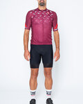CASTELLI Cycling short sleeve jersey and shorts - AVANTI II - bordeaux/black