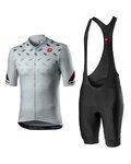 CASTELLI Cycling short sleeve jersey and shorts - AVANTI II - black/grey