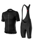 CASTELLI Cycling short sleeve jersey and shorts - CLASSIFICA II - black