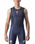 CASTELLI Cycling sleeve less t-shirt - SOUDAL QUICK-STEP - blue