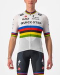 CASTELLI Cycling short sleeve jersey - QUICK-STEP 2022 COMPETIZIONE - rainbow/white