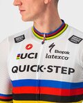 CASTELLI Cycling short sleeve jersey - QUICK-STEP 2022 COMPETIZIONE - rainbow/white