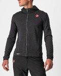 CASTELLI hoodie - MILANO FZ FLEECE - black