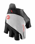 CASTELLI Cycling fingerless gloves - ROSSO CORSA PRO V - white