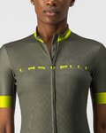 CASTELLI Cycling short sleeve jersey - GRADIENT LADY - green
